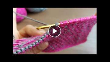 Super Easy Tunisian Knitting / Beautiful Tunisian weaving pattern
