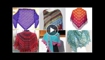 Unique and different styles Crochet Knitting Fancy WOMEN Shawls Scarf Poncho Design