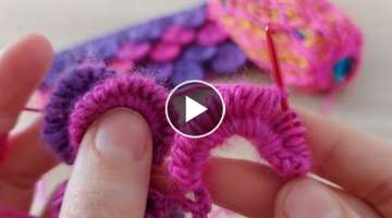 Amazing Easy Tunisian Knitting / Tunisian weaving pattern