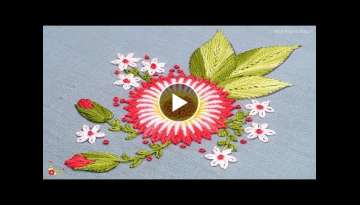 Hand Embroidery Design / Thread and Needle Stitch Flower / Flower Embroidery New Designs