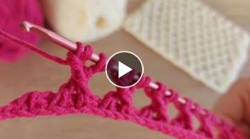 how to tunusian crochet model / tunus işi şahane ajurlu örgü modeli