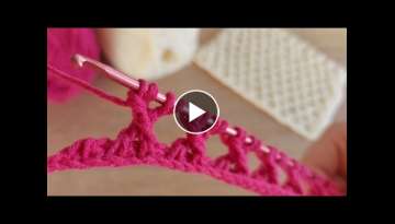 how to tunusian crochet model / tunus işi şahane ajurlu örgü modeli