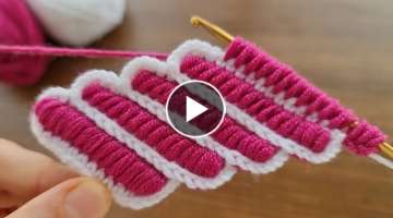 Super Easy Tunisian Crochet Braid Headband / Very Easy and Very Beautiful Crochet Knitting Patter...