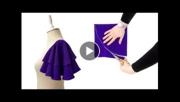 Double layer bell sleeves / Beautiful butterfly sleeve design making very easy