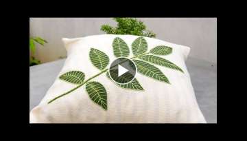 EASY HAND EMBROIDERY WITH PAINTING / Cushion Cover DIY