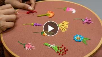 Ideas for hand sewing / 10 magic embroidery flowers