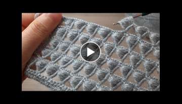 Very beautiful crochet pattern with silver thread / very beautiful crochet knitting motif
