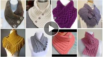 Trendy and stylish knitted capelet scarf ,neck warmer design for high fashion ladies/winter fashi...