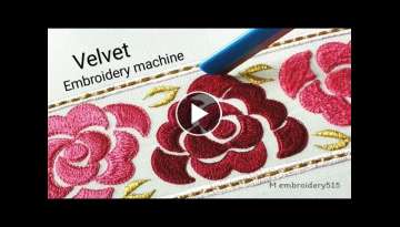 How to Zigzag Velvet flower Embroidery Machine embroidery Design?