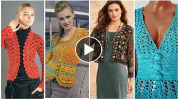 Extremely Gorgeous Crochet Women Cardigan / Vest And Jacket Vintage Style Fashion