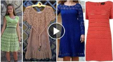 The Most Beautiful And Gorgeous Crochet Women Skater Luxury Dress Models Design
