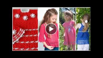 gorgeous and beautiful crochet luxury baby girls frock top tunic design collection...
