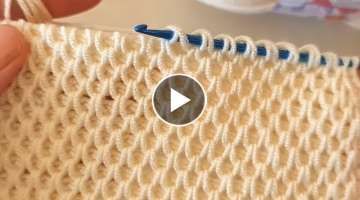 Very easy to make a beautiful Tunisian tripe knit pattern