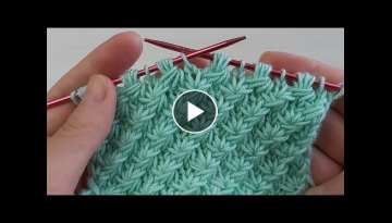 Explained the knitting pattern that you will love with two needles / crochet knitting